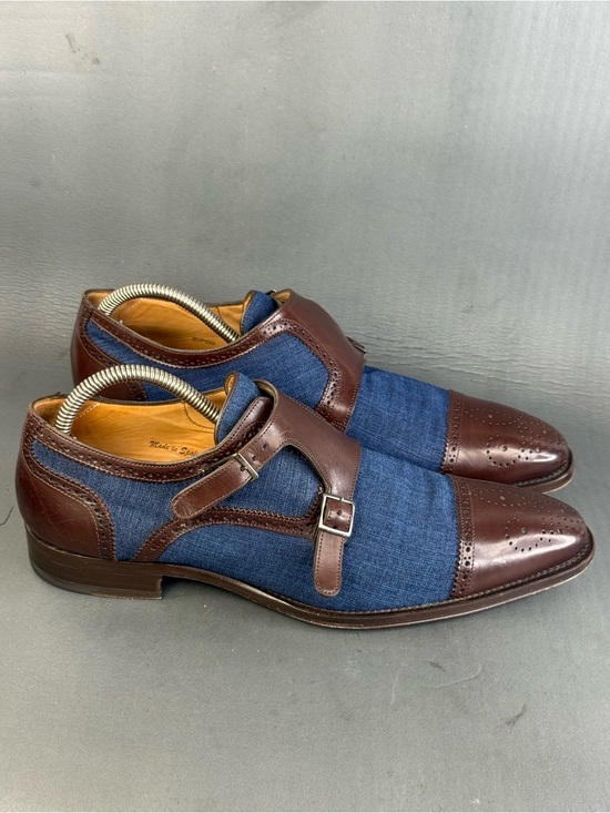Mezlan Cupido Double Monk Strap two-tone Oxford shoes men’s size 9.5 main image 4